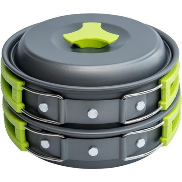 Camping Cookware Mess Kit for Backpacking Gear – Camping Cooking Set - Backpack - Picture 1 of 6